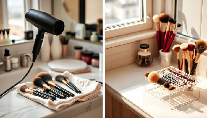 Quickly Dry Makeup Brushes